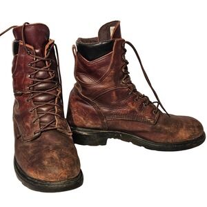 Red Wing 914 Work Boots Mens 13 Brown Leather Gore-Tex Waterproof EH Made in USA